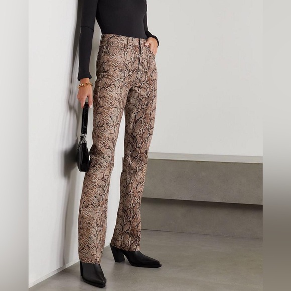 Reformation Jeans Peyton Snake High Rise Bootcut Jeans - 28 - Picture 1 of 13